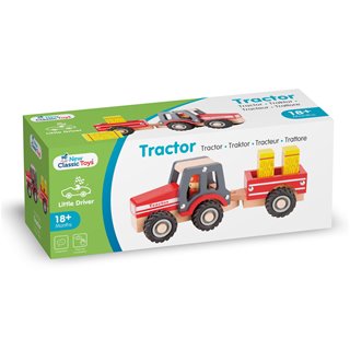 Tractor with trailer - hay stacks